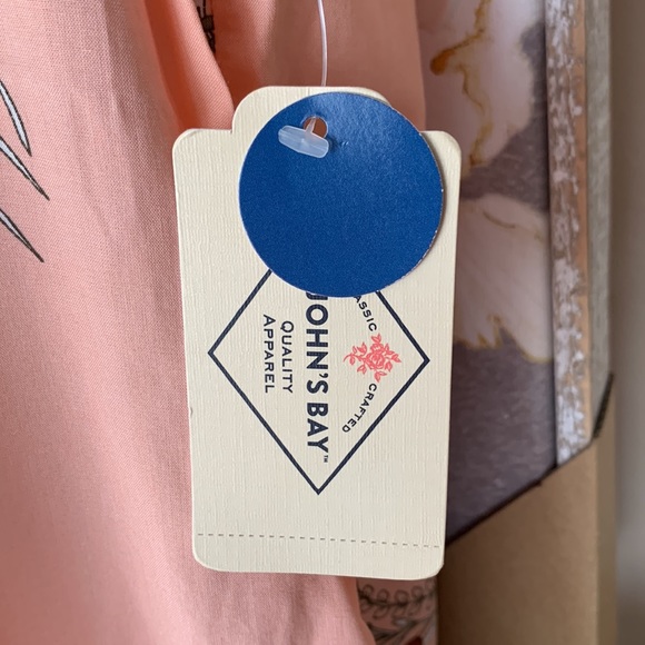 Peach Floral Print Blouse M NEW! - Picture 9 of 10